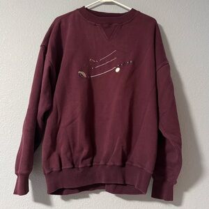 Vintage Men’s Crable Classics Burgundy Golf Crew Neck Sweatshirt Size XL